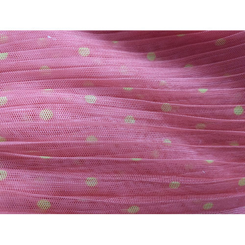 Poly Mesh Digital Print Pleated Fabric