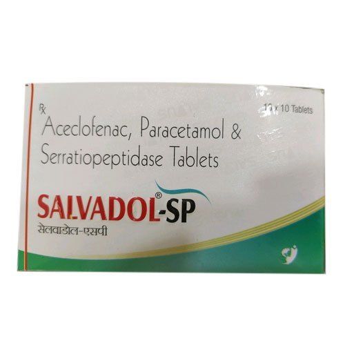 Salvadol SP Aceclofenac Paracetamol and Serratiopeptidase Tablets