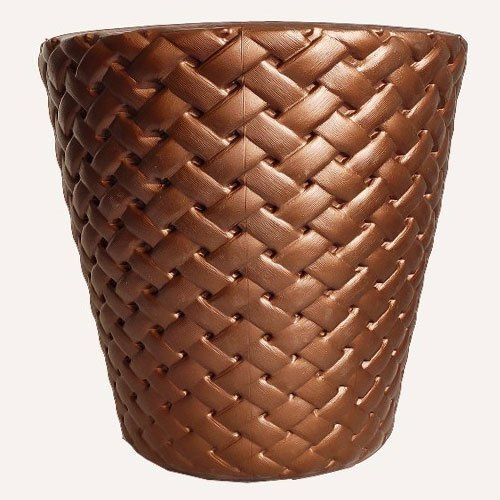 11 Inch Brown Color Majestic Fiber Pot