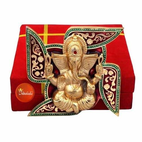 Brass Golden Colour Lord Ganesha Statue 160g