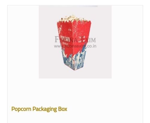 Glossy Lamination Disposable Popcorn Packaging Box