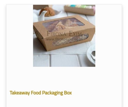 Glossy Lamination Disposable Takeaway Food Packaging Box