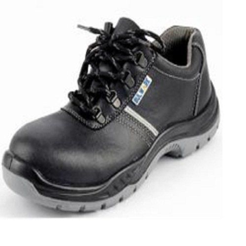 Black Low Ankle Leather Safety Shoes