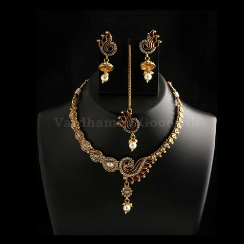 Polki Jaipuri Necklace Set Gender: Women