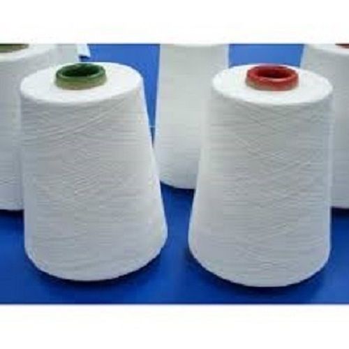 Anti-Bacteria Acrylic Spun Plain Yarn For Knitting And Weaving, White Color