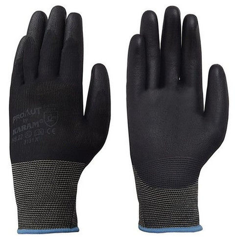 Quick Dry Black Pu Coated Safety Hand Gloves