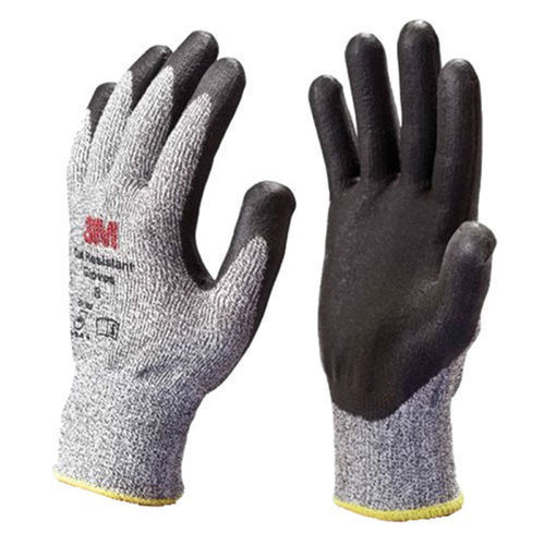 Gray Heat Resistant Vinyl Safety Hand Gloves