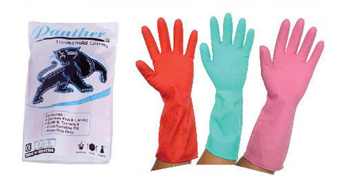 Multi Color Household Rubber Hand Gloves