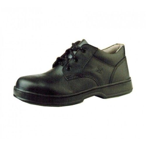 Low Ankle Leather Safety Shoes - Leather Upper, Size 6-10, Black Color | High Tensile Strength, Robust Build, Heat Resistant up to 150°C