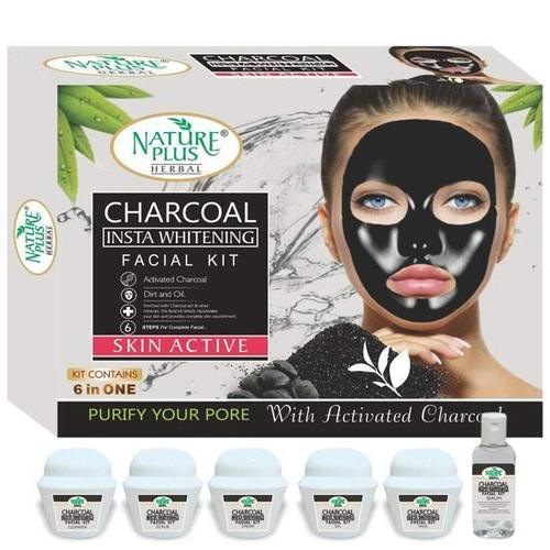 Nature-Plus Herbal Charcoal Insta-Whitening Facial Kit