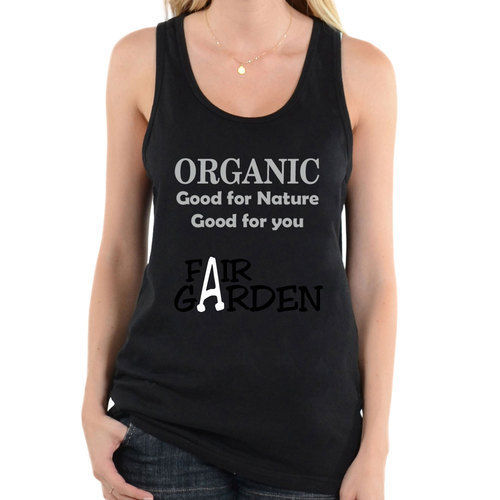 Round Neck Ladies Black Tank Top