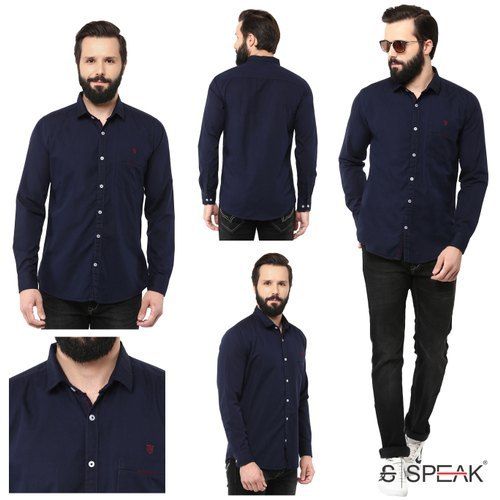 Casual Wear Men Plain Cotton Shirt