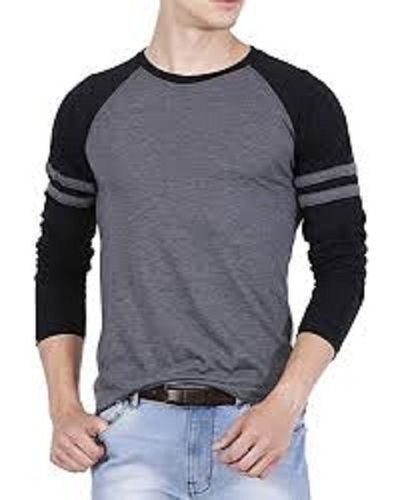 Casual Wear Round Nack Full Sleeves Plain Cotton T Shirt For Mens, Size L, M, Xl, Xxl Age Group: 18+