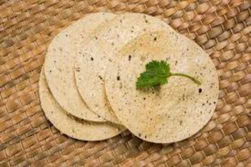 Yellow Indian Crispy Salty Papad With Dinner