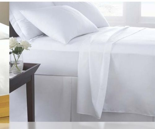 Shrink Resistant Plain White Color Duvet Cover Set