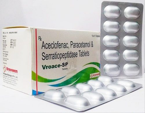 Aceclofenac Paracetamol And Serratiopeptidase Pain Reliever Tablets