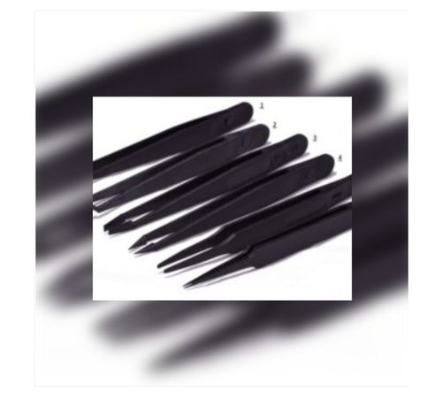 Conductive ESD Black Plastic Tweezer