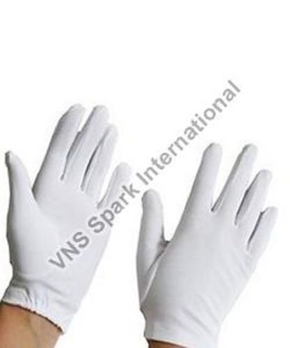 Cotton Plain Hand Gloves, White Color Length 10-15 Inches Medical Gloves