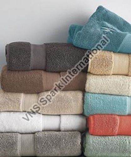 Knitted Plain Dyed Cotton Bath Towel, Rectangle Shape, Multi Color  Age Group: Children