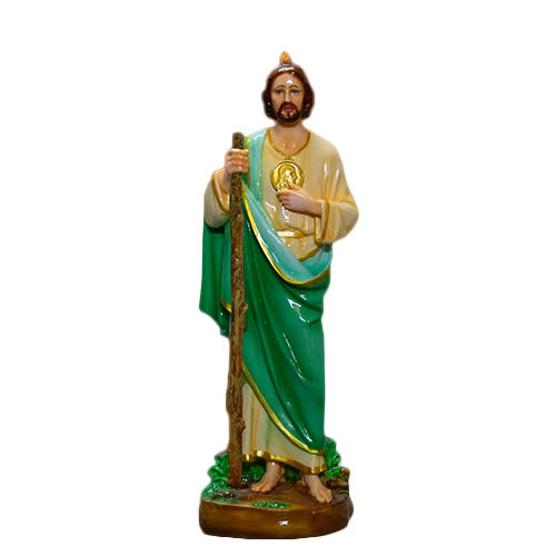 Polishing Religious St. Jude Statue