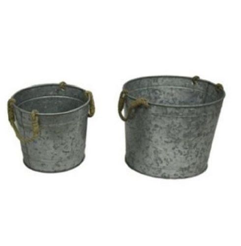 Round Shape Mild Steel Bucket Planter