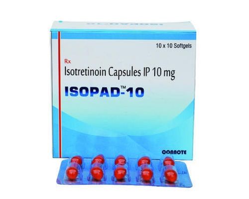 Isotretinoin 10 MG सॉफ्ट जेलाटिन एक्ने ट्रीटमेंट कैप्सूल