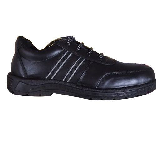 Black Lace Closure Kulit Electrical Safety Shoes