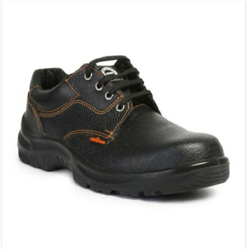 Black Low Ankle Anti Slip Leather Safety Shoes