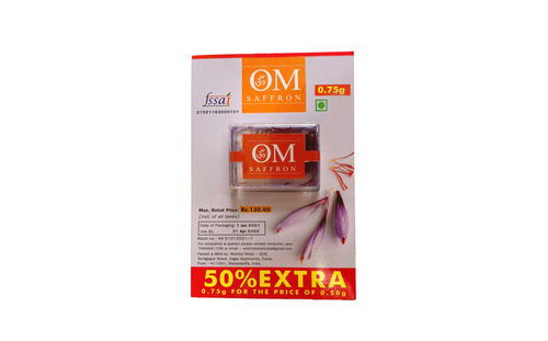 Natural Taste And Fine Color Om Saffron  Pack Size: 1 Gm