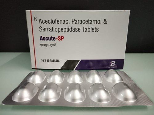 Aceclofenac Paracetamol And Serratiopeptidase 440 Mg Pain Killer Tablet