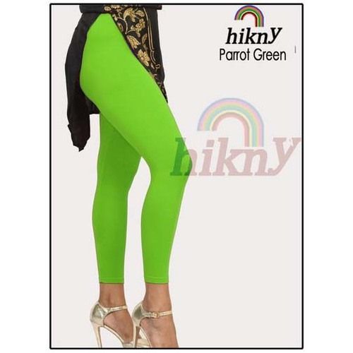 Breathable Ladies Plain Ankle Length Casual Wear Green Legging