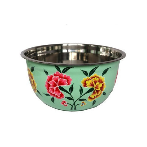 Steel Enamelware Fruit Bowl - Color: Multi Color