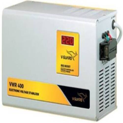 V-guard Vwr 400 130-300v इलेक्ट्रॉनिक वोल्टेज स्टेबलाइजर 1.5 टन एसी के लिए 3 साल की वारंटी के साथ