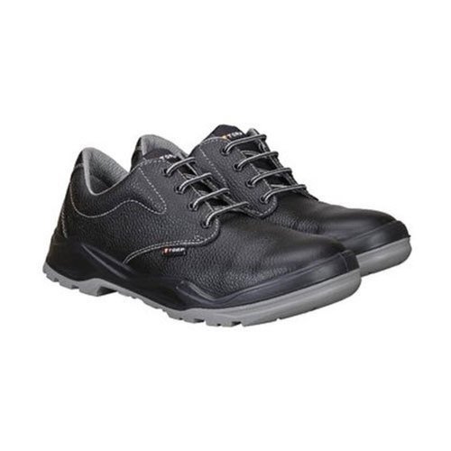 Anti Slip Leather Safety Shoes - Color: Black