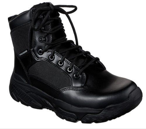 Black Lace Up Skechers Safety Shoes