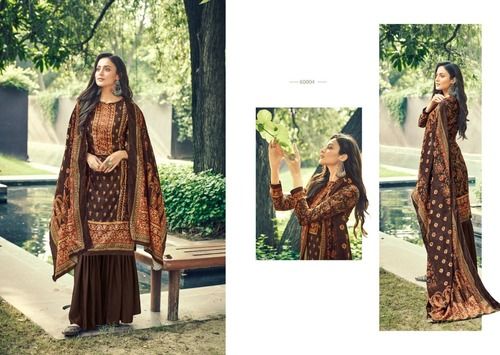 Riana Ibtidaa 60004 Velvet Designer Winter Suits Collection Bust Size: Upto 66 Inch (In)