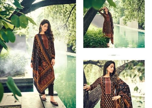 Black Riana Ibtidaa 60007 Designer Printed Velvet Suits Collection