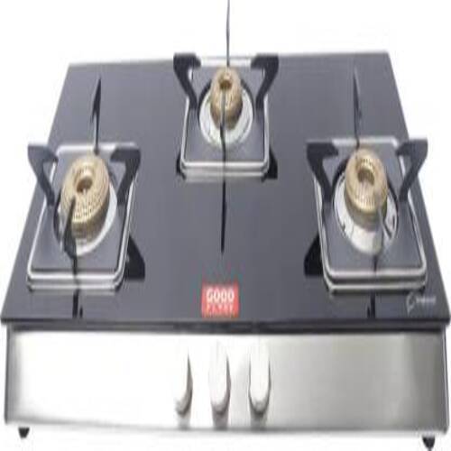 Good Flame 3 Burner Nexa{R} Gas Stove ISI Quality Mark With 1 Years Warranty Stainless Steel Manual Gas Stove