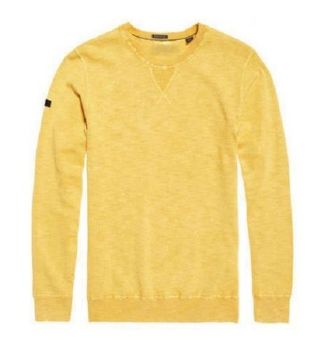 Maroon Mens Yellow Cotton Full Sleeves Sweatshirt