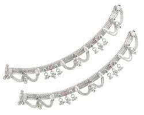 Party Wear Ladies Silver Anklet