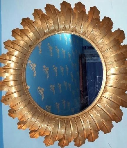 Round Wrought Iron Wall Decor Mirror