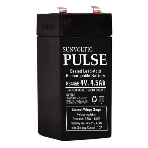 Sun Voltic Pulse Sealed Lead Acid Rechargeable Battery Nominal Voltage: 4 Volt (V)