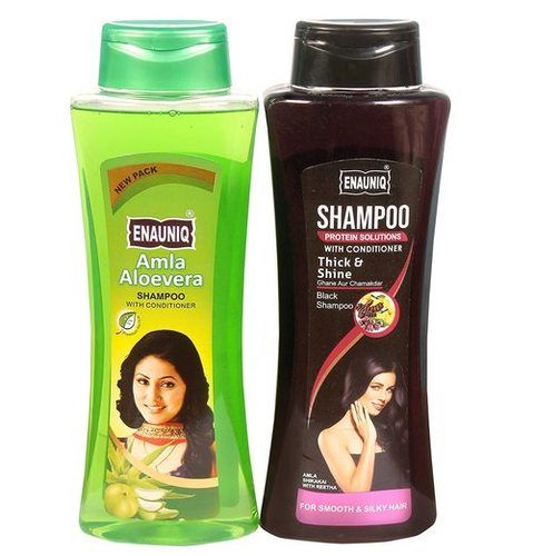 ENAUNIQ Amla Aloevera Shampoo and Black Shampoo Combo Pack (500ml + 500ml)