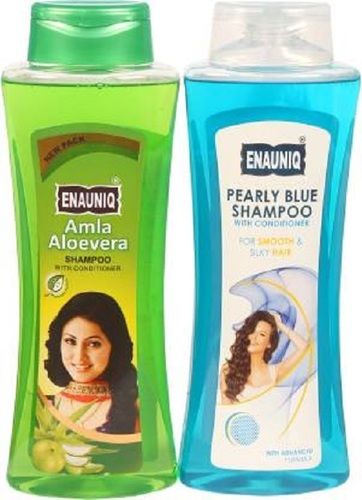 ENAUNIQ Amla Aloevera Shampoo and Pearly Blue Shampoo Combo Pack (500ml + 500ml)