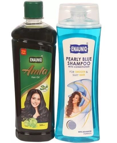 Enauniq Amla Hair Oil With Pearly Blue Shampoo Pack (500ml +500ml)