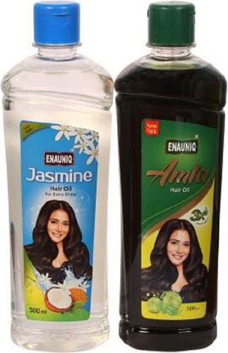Enauniq Jasmine Hair Oil With Amla Hair Oil Pack (500Ml + 500Ml) at Best  Price in Surat | Akbar Anvarali Bodhani