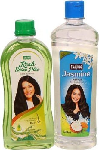 Enauniq Kesh Shine Plus Hair Oil With Jasmine Hair Oil Combo Pack (500ml + 500ml)