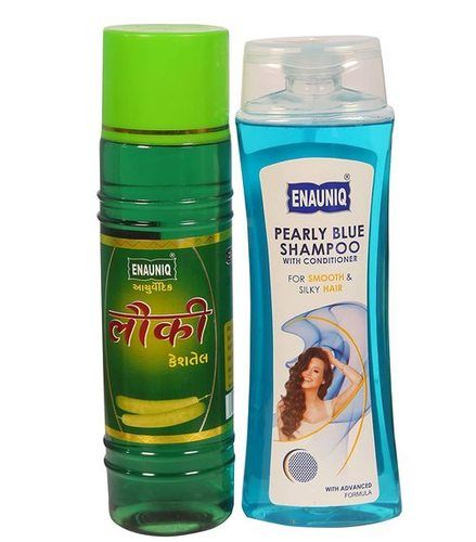 Enauniq Lauki Kesh Oil And Pearly Blue Shampoo Combo Pack (500ml + 500ml)