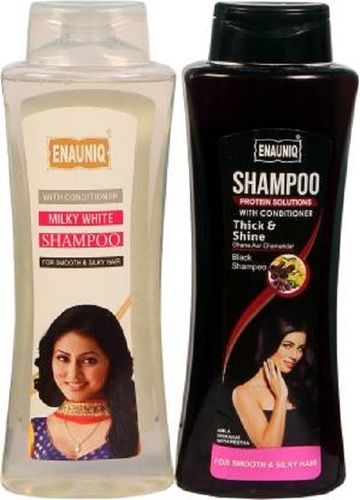 ENAUNIQ Milky White Shampoo and Black Shampoo Combo Pack (500ml + 500ml)