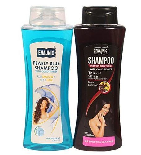 ENAUNIQ Pearly Blue Shampoo and Black Shampoo Combo Pack (500ml + 500ml)
